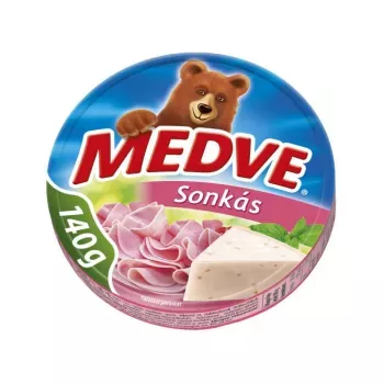 Medve sonkás kördobozos sajt 140g